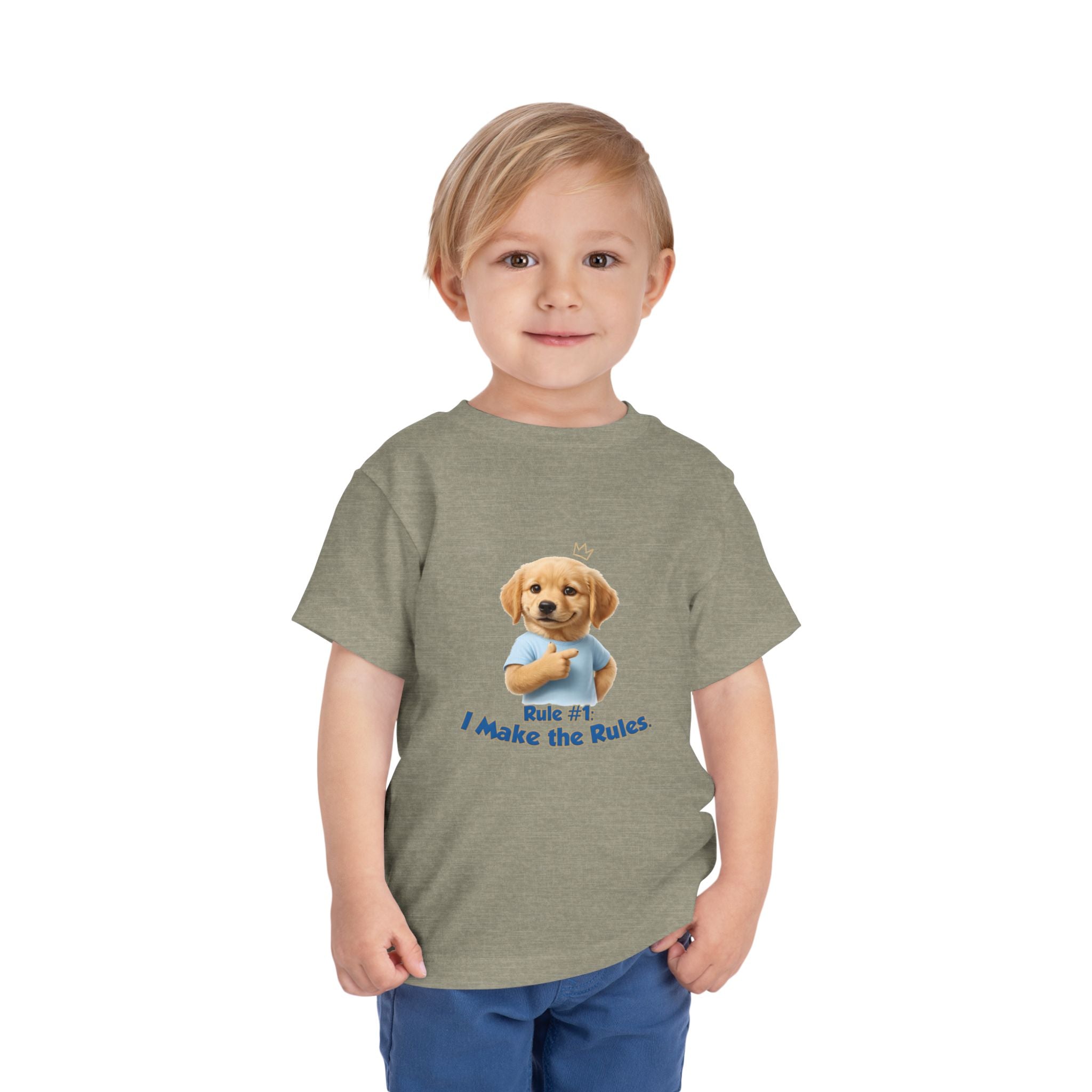 Rule #1: I Make the Rules – Cute Dog T-Shirt | Funny Puppy Boss Graphic Tee (Unisex)