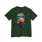 I'm Not Naughty Just Creative Kids T-Shirt | Puppy Artist Paintbrush