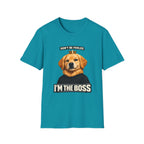 Golden Retriever 'I'm the Boss' T-Shirt | Dog Crown Design