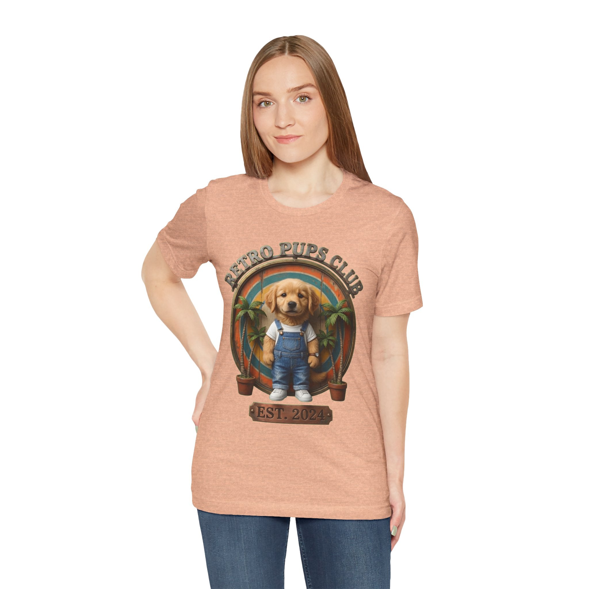 Retro Pups Club Tee – Vintage Puppy Graphic T-Shirt (Est. 2024)