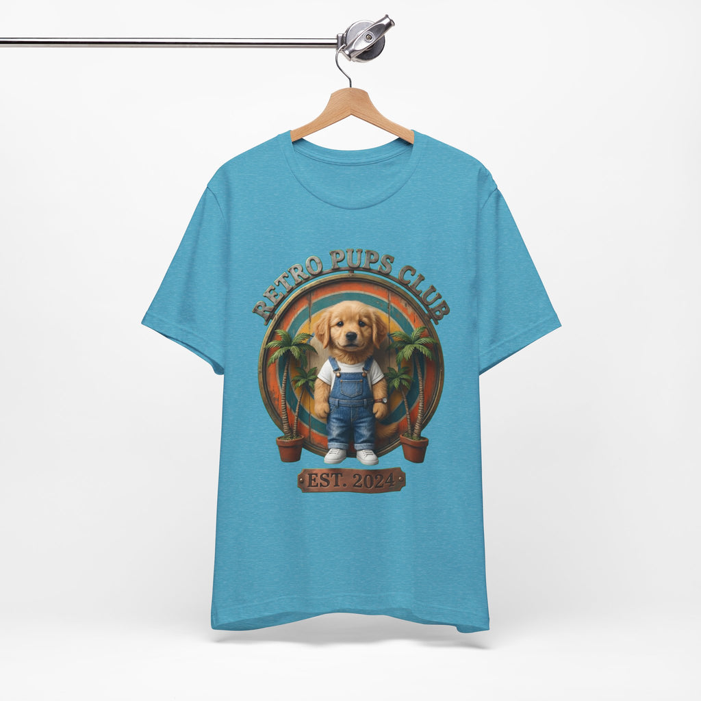 Retro Pups Club Tee – Vintage Puppy Graphic T-Shirt (Est. 2024)