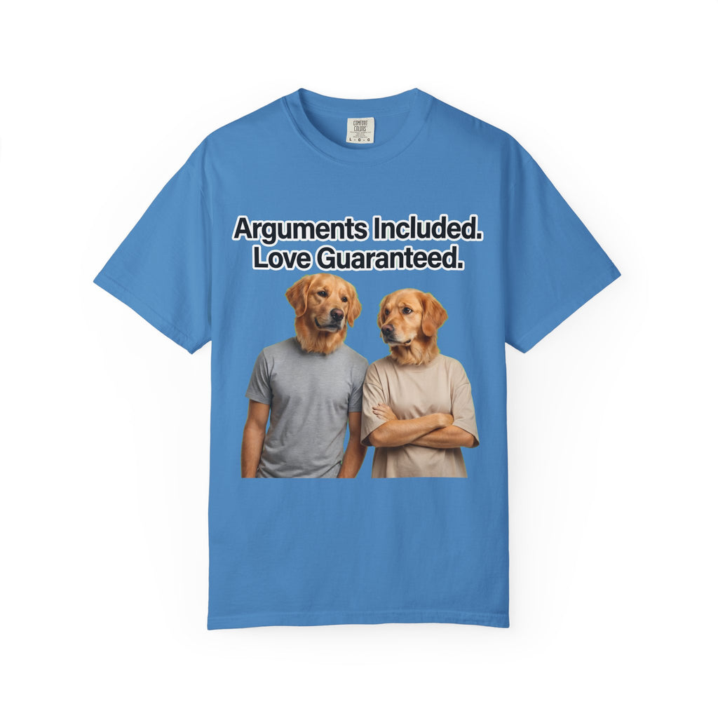 Arguments Included, Love Guaranteed – Funny Couple T-Shirt | Matching Relationship Tee (Unisex)