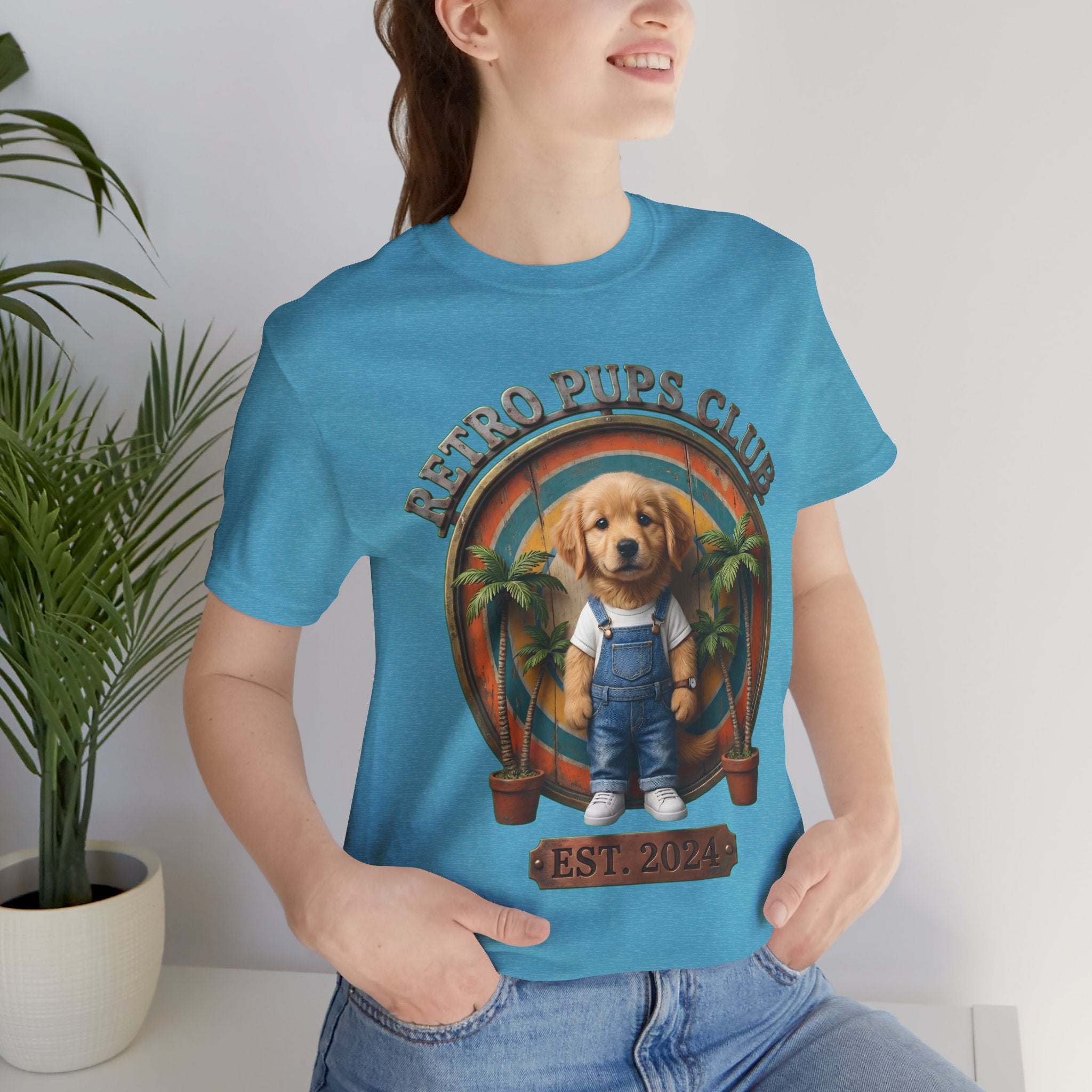 Retro Pups Club Tee – Vintage Puppy Graphic T-Shirt (Est. 2024)