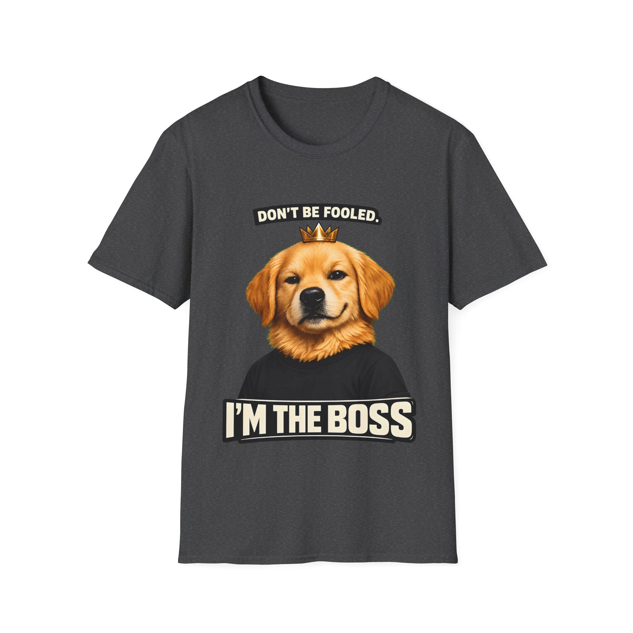 Golden Retriever 'I'm the Boss' T-Shirt | Dog Crown Design