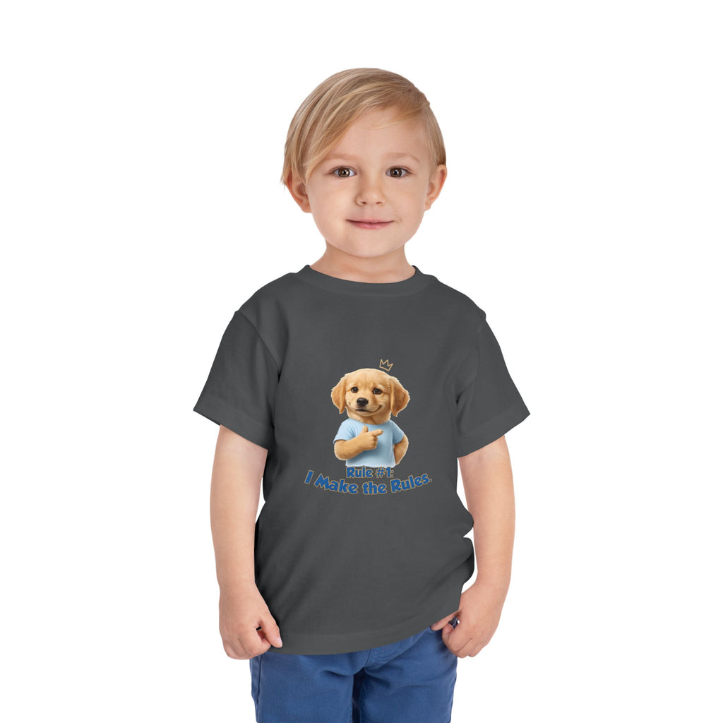 Rule #1: I Make the Rules – Cute Dog T-Shirt | Funny Puppy Boss Graphic Tee (Unisex)