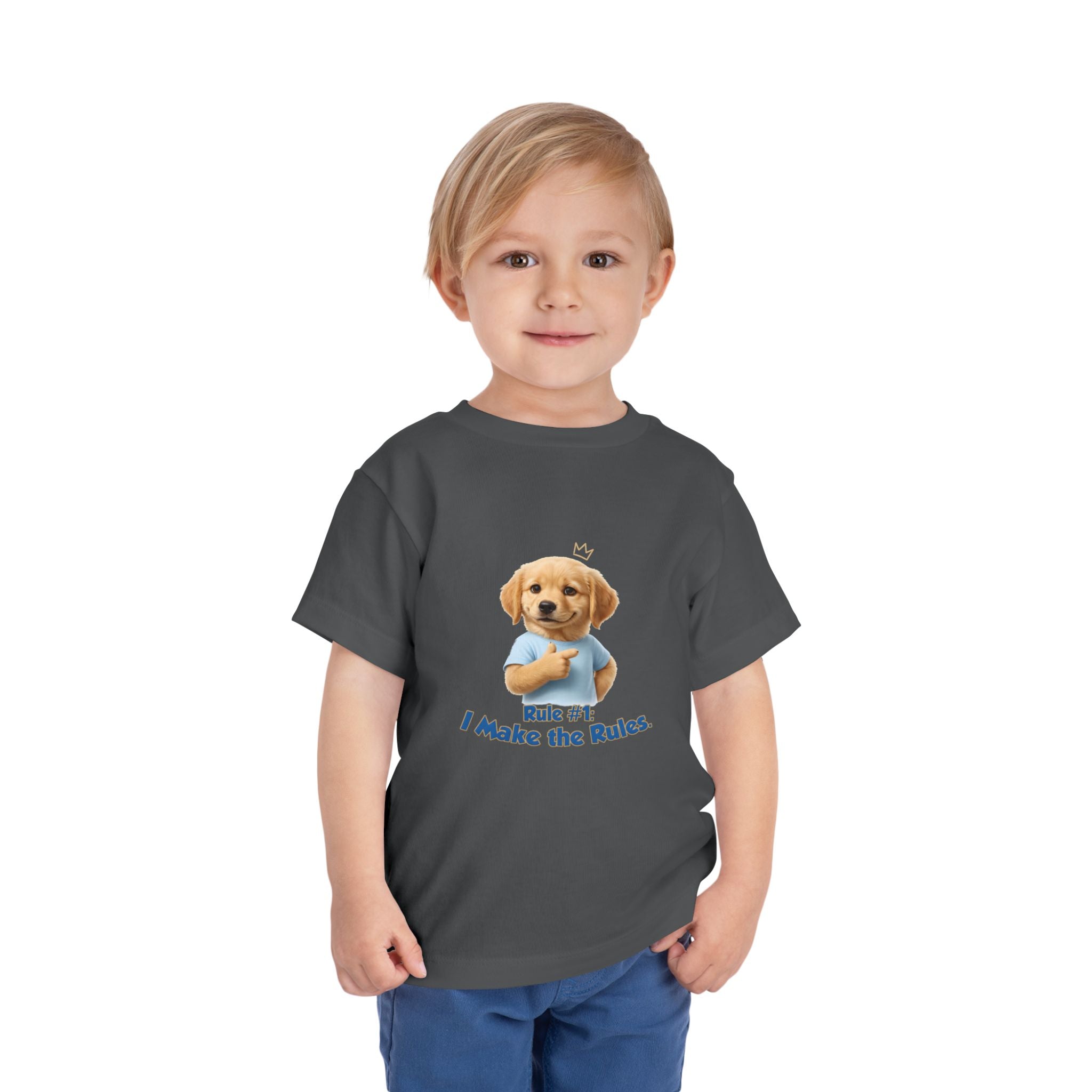Rule #1: I Make the Rules – Cute Dog T-Shirt | Funny Puppy Boss Graphic Tee (Unisex)