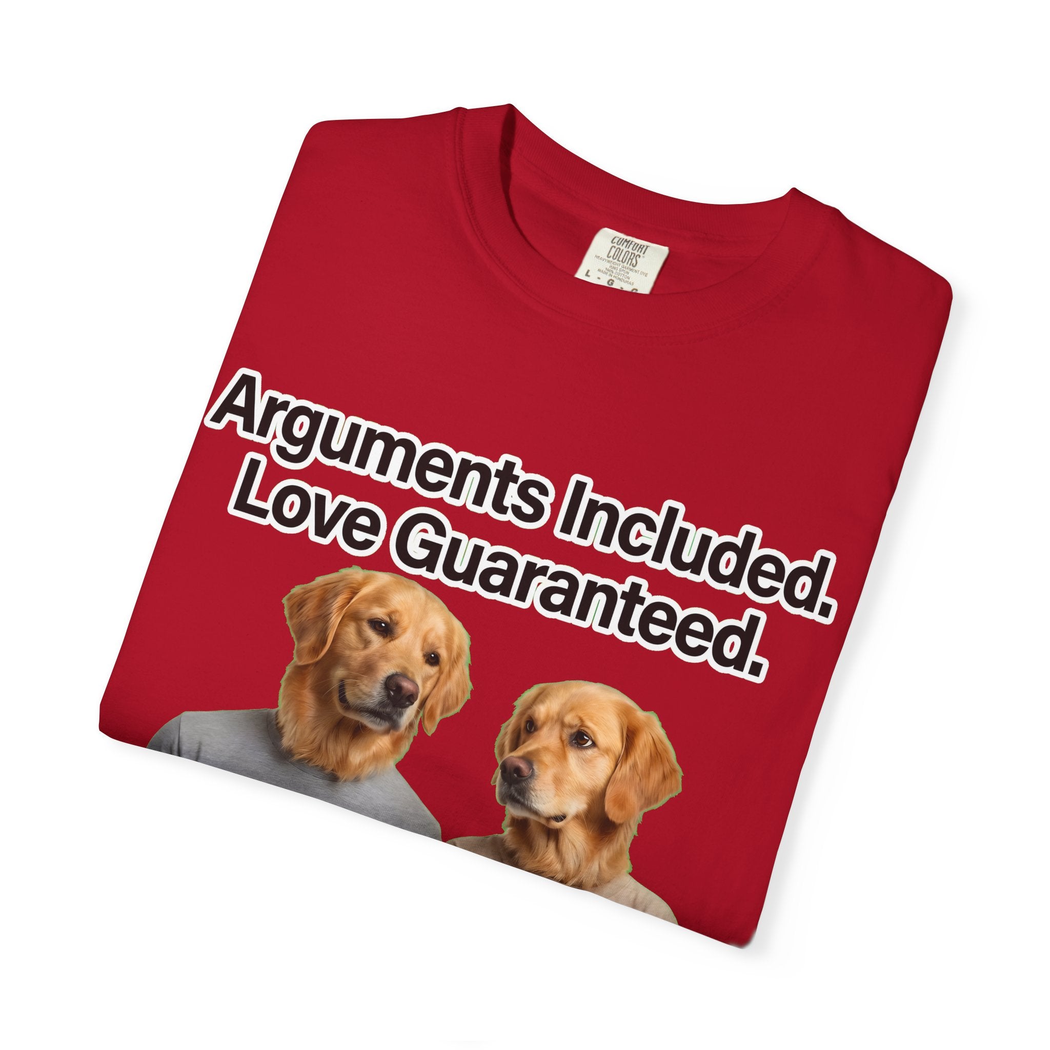 Arguments Included, Love Guaranteed – Funny Couple T-Shirt | Matching Relationship Tee (Unisex)