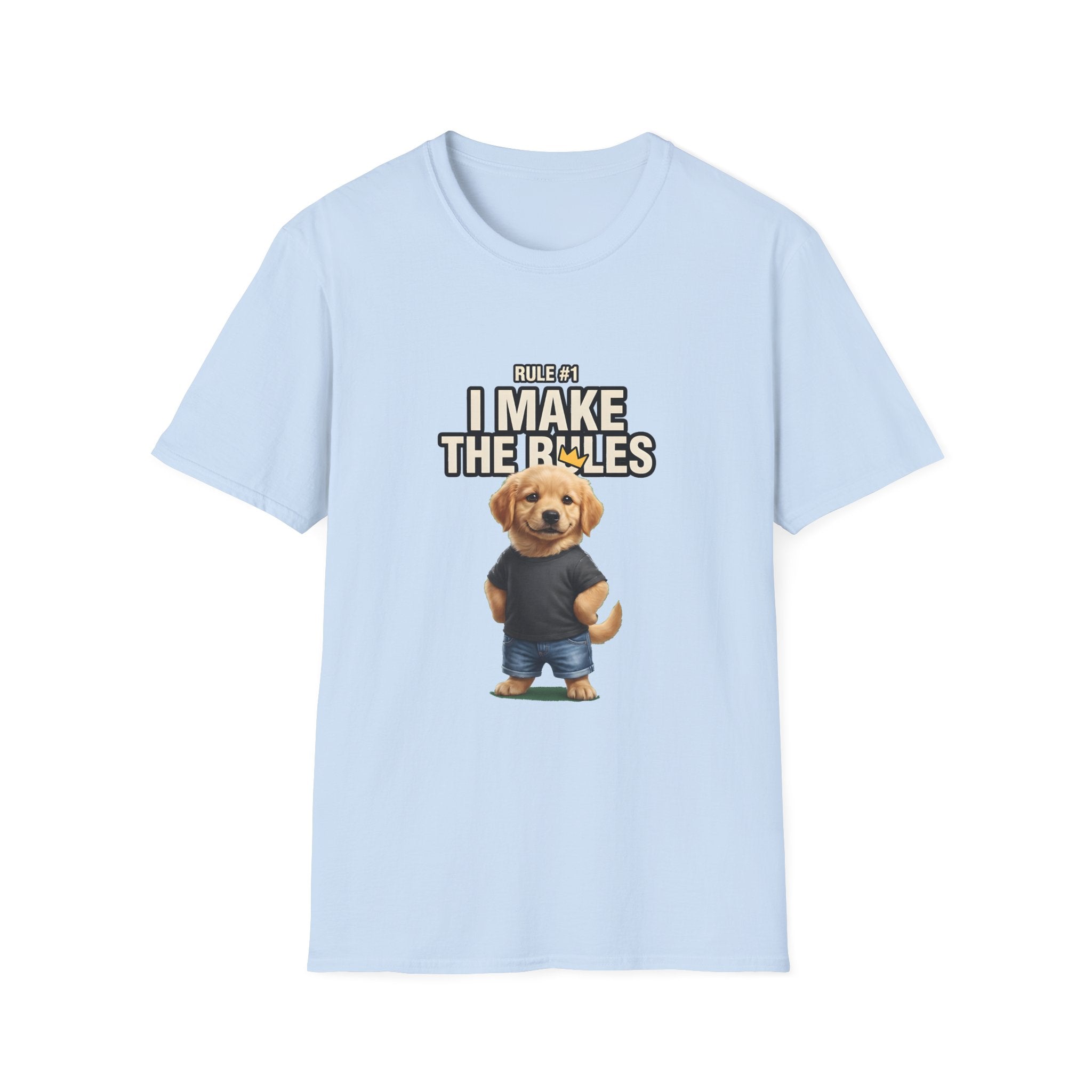 I Make the Rules Dog Graphic Tee | Golden Retriever Puppy Shirt