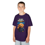 I'm Not Naughty Just Creative Kids T-Shirt | Puppy Artist Paintbrush