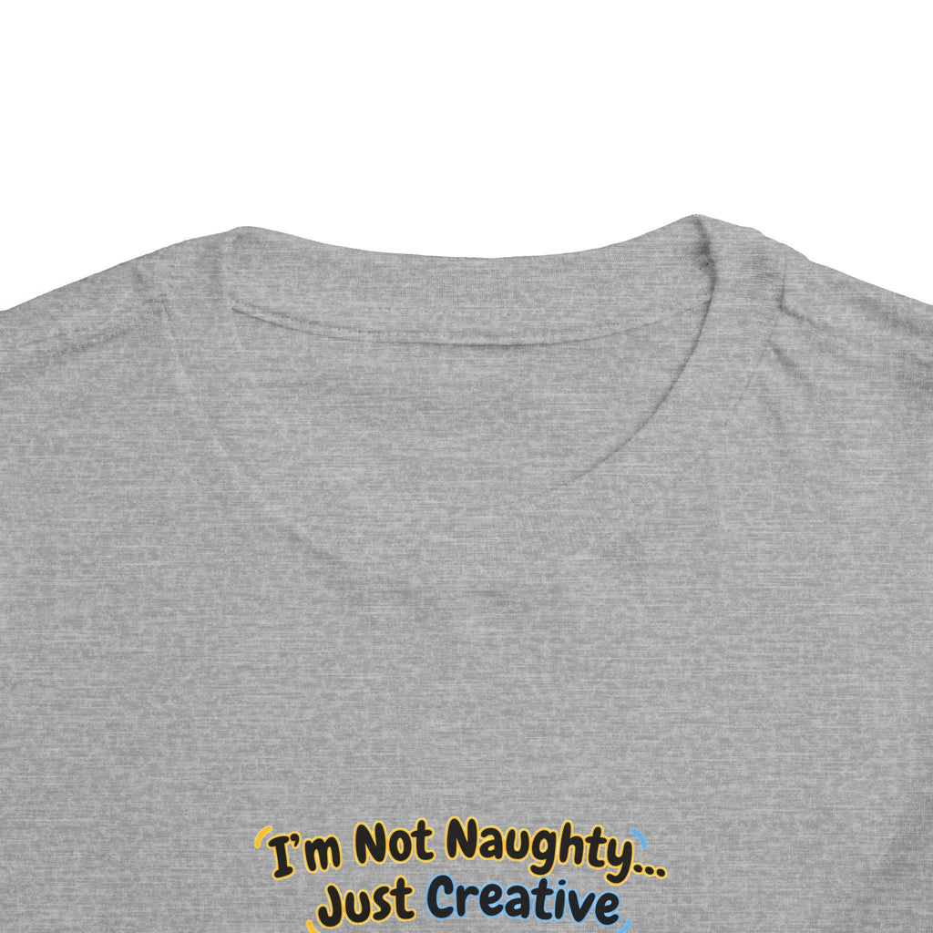 I’m Not Naughty… Just Creative – Cute Puppy T-Shirt | Funny Artist Dog Tee (Unisex)