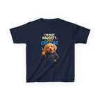 I'm Not Naughty Just Creative Kids T-Shirt | Puppy Artist Paintbrush