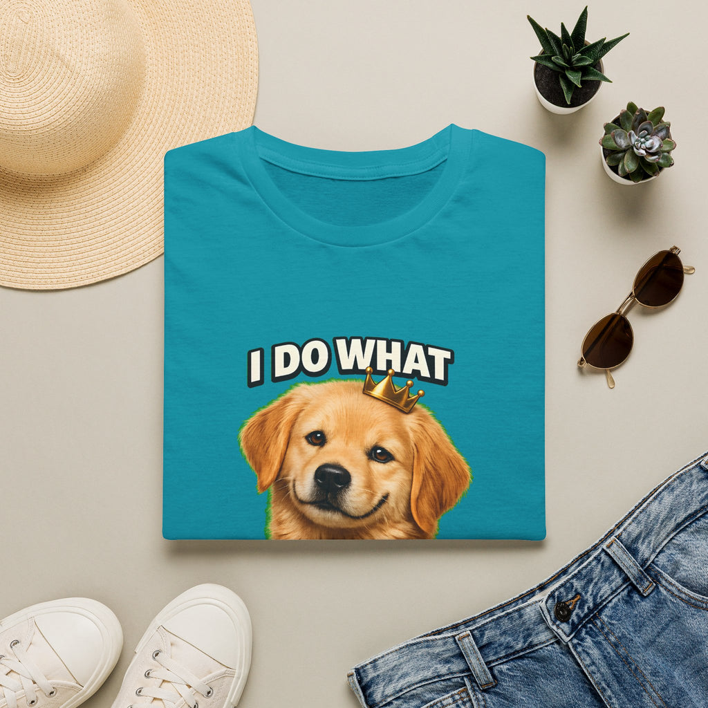 Golden Retriever Portrait I DO WHAT I WANT T-Shirt | Dog Graphic Tee