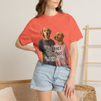 Golden Retriever Couple Illustration T-Shirt | We Don't Do Perfect We Do Real