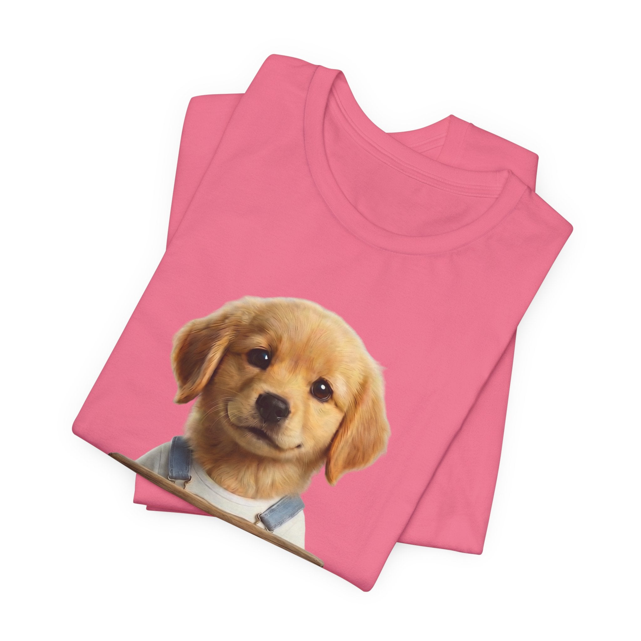 T-Shirt — Cute Puppy Holding 'Come home safe I'll Be Waiting' Sign | Dog Lover Gift