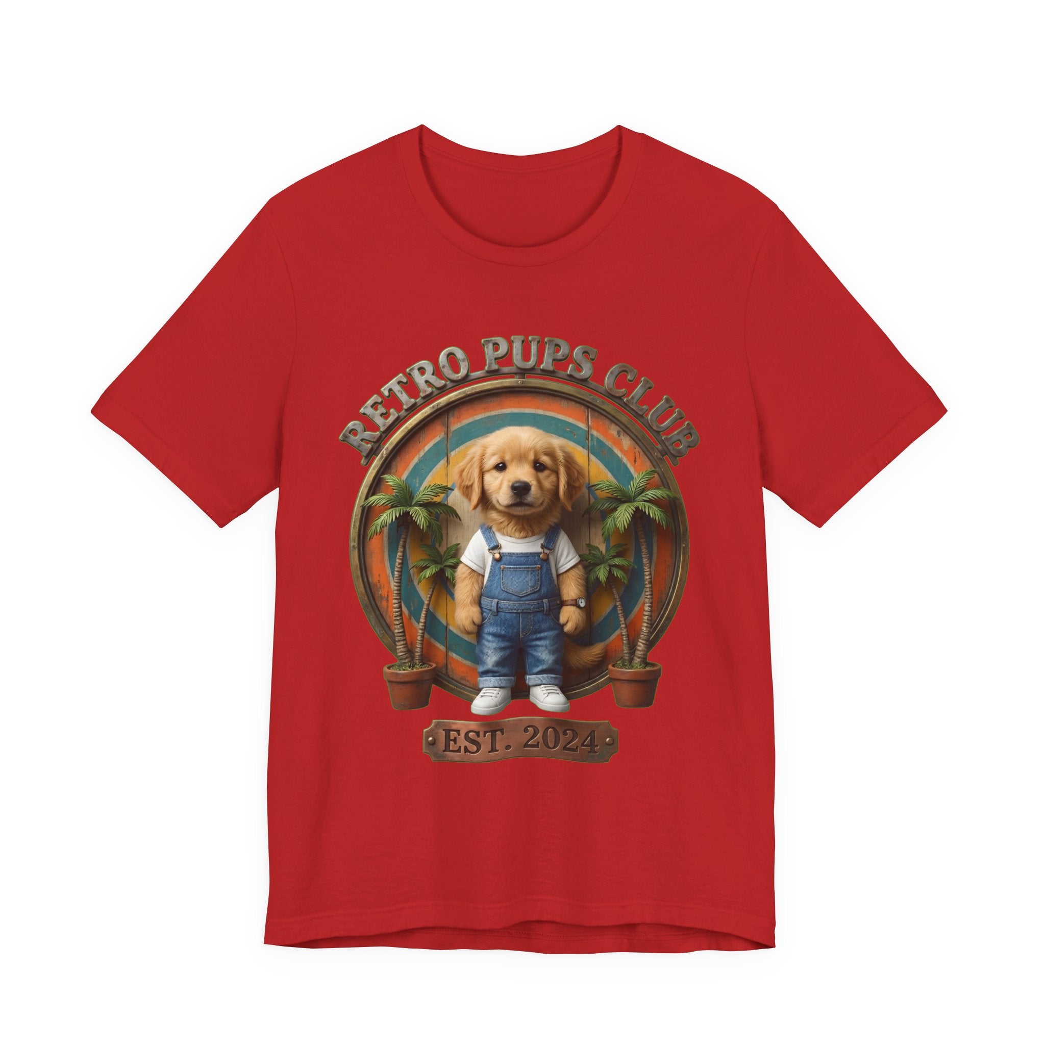 Retro Pups Club Tee – Vintage Puppy Graphic T-Shirt (Est. 2024)