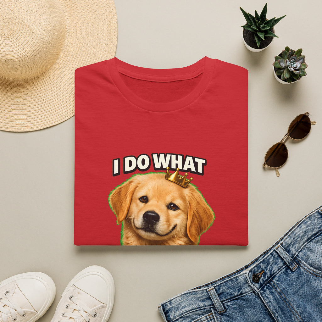 Golden Retriever Portrait I DO WHAT I WANT T-Shirt | Dog Graphic Tee