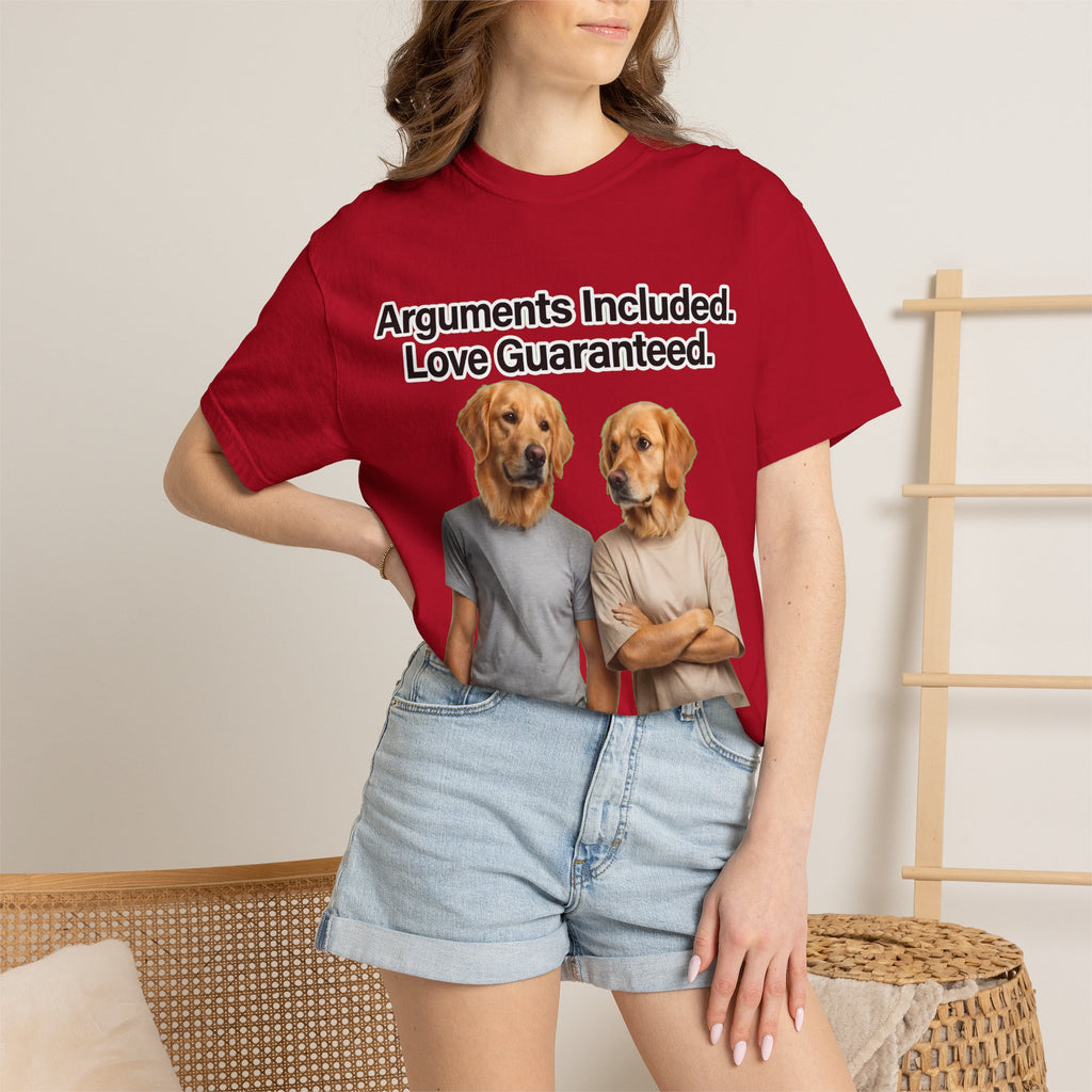 Arguments Included, Love Guaranteed – Funny Couple T-Shirt | Matching Relationship Tee (Unisex)