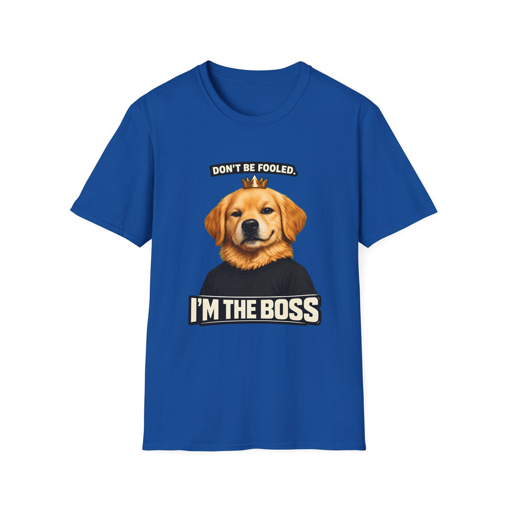 Golden Retriever 'I'm the Boss' T-Shirt | Dog Crown Design
