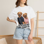 Two Different Minds One Crazy Life T-Shirt | Golden Retriever Heads