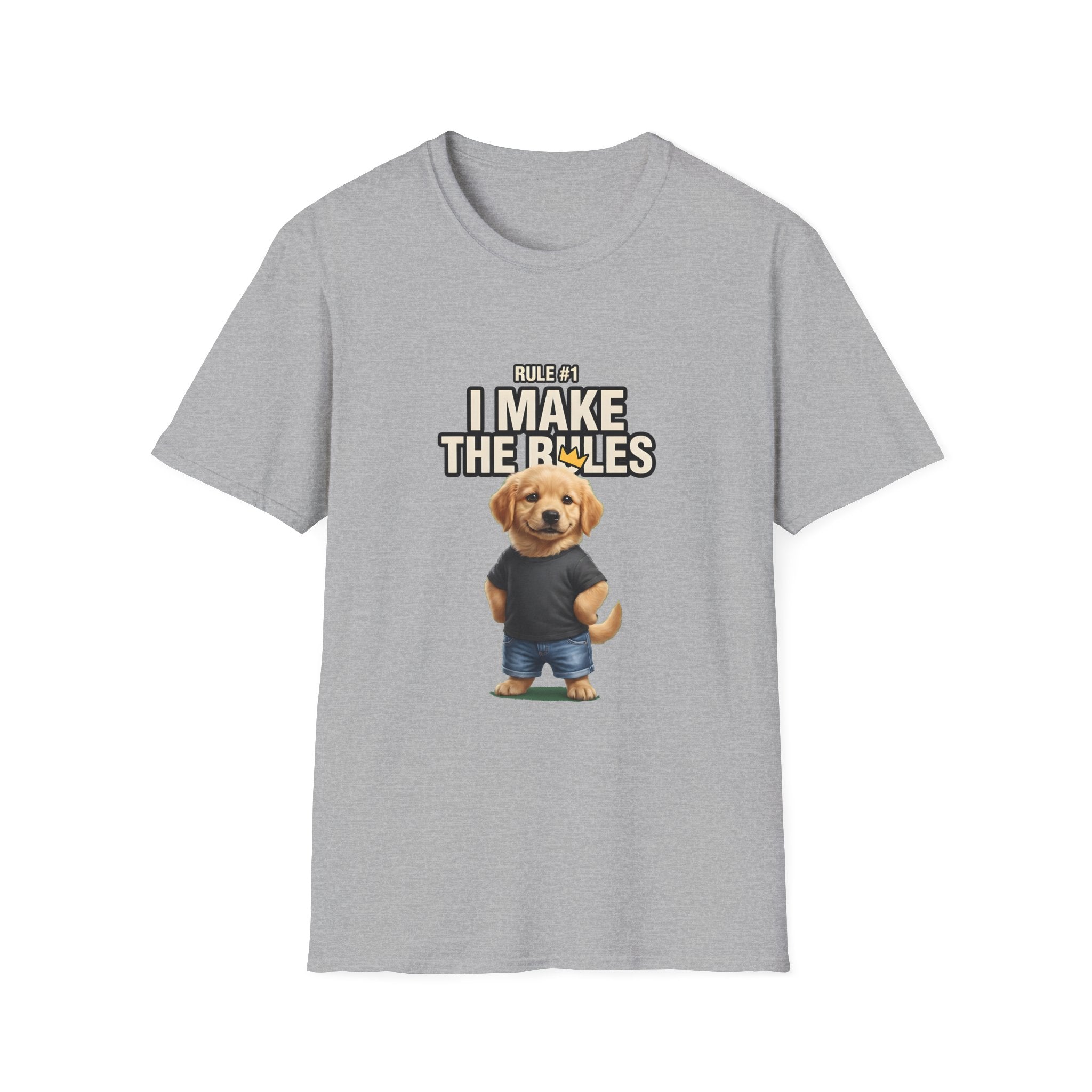 I Make the Rules Dog Graphic Tee | Golden Retriever Puppy Shirt
