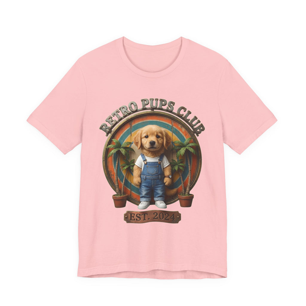 Retro Pups Club Tee – Vintage Puppy Graphic T-Shirt (Est. 2024)
