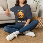 Golden Retriever 'I'm the Boss' T-Shirt | Dog Crown Design