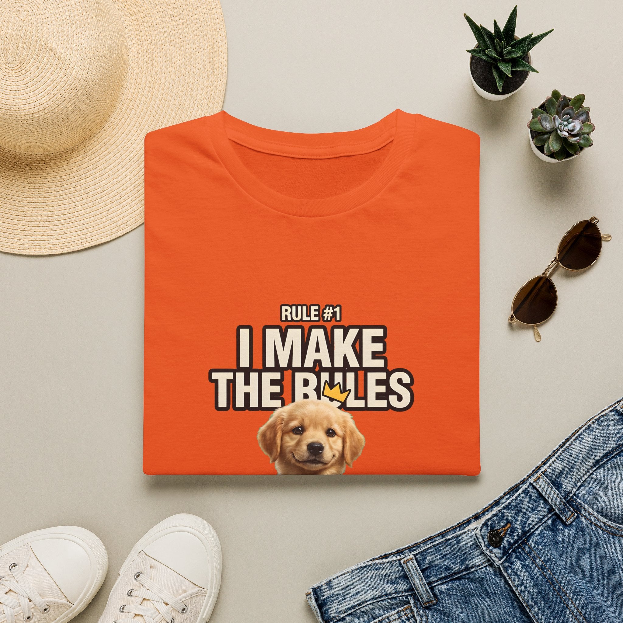I Make the Rules Dog Graphic Tee | Golden Retriever Puppy Shirt