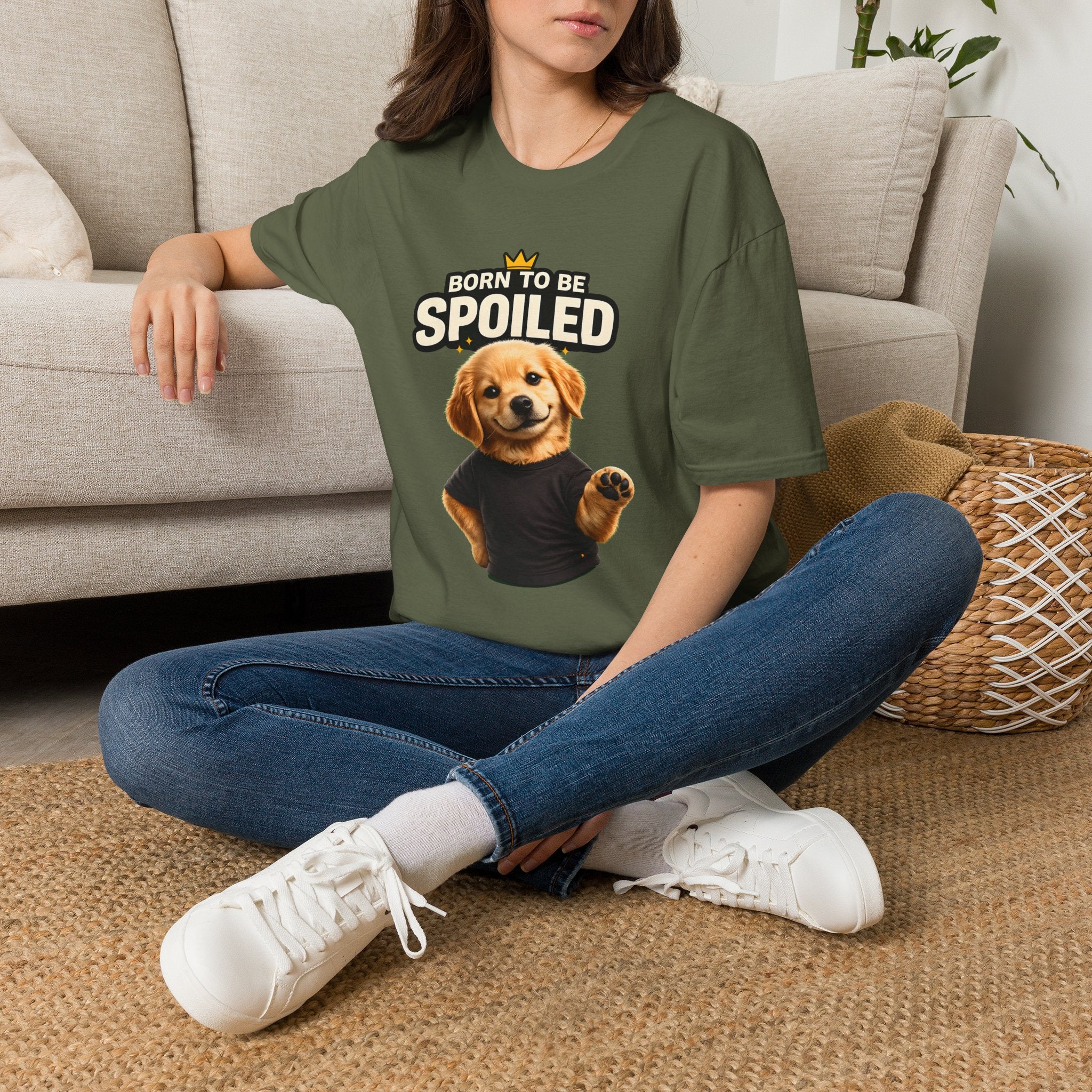 Born to Be Spoiled Puppy T-Shirt | Cute Dog Graphic Tee