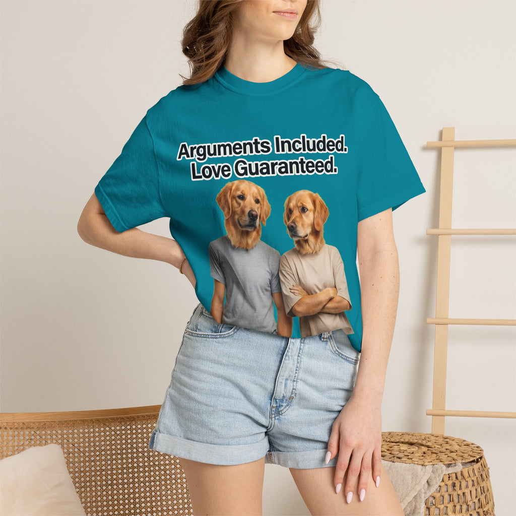 Arguments Included, Love Guaranteed – Funny Couple T-Shirt | Matching Relationship Tee (Unisex)