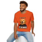 Golden Retriever 'I'm the Boss' T-Shirt | Dog Crown Design