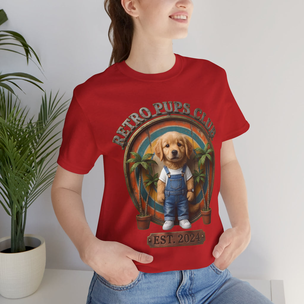 Retro Pups Club Tee – Vintage Puppy Graphic T-Shirt (Est. 2024)