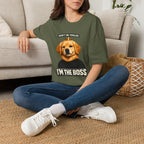 Golden Retriever 'I'm the Boss' T-Shirt | Dog Crown Design