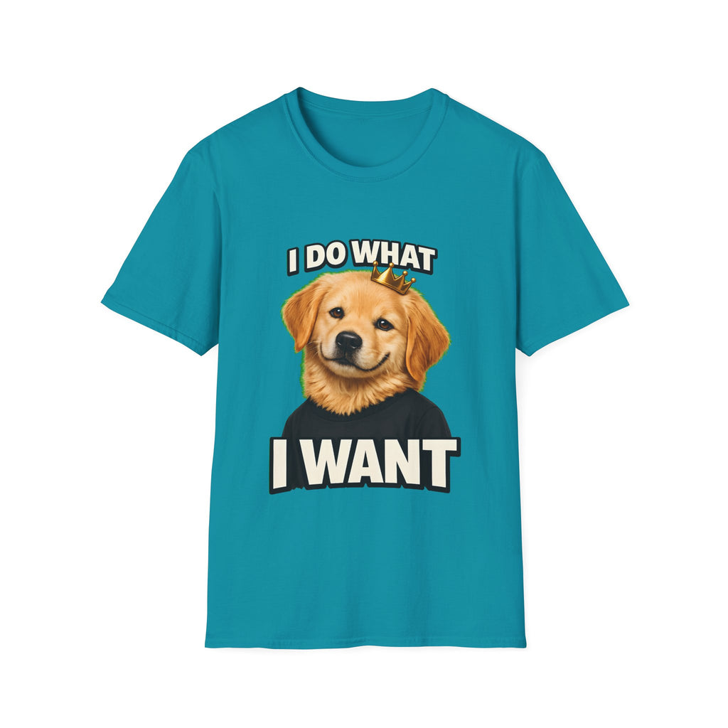 I Do What I Want – Funny Dog Attitude T-Shirt | Cute Golden Puppy Tee (Unisex)