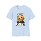 Golden Retriever Portrait I DO WHAT I WANT T-Shirt | Dog Graphic Tee