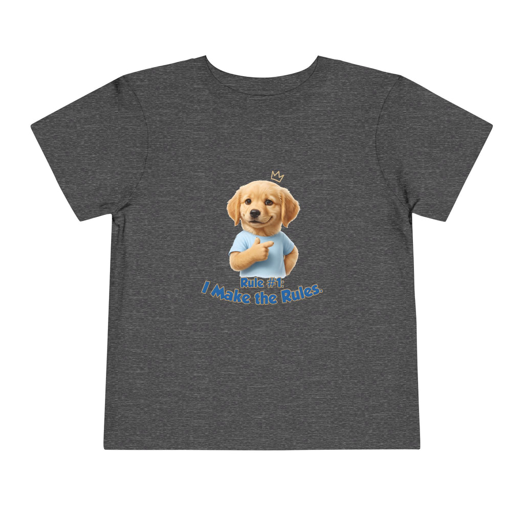 Rule #1: I Make the Rules – Cute Dog T-Shirt | Funny Puppy Boss Graphic Tee (Unisex)