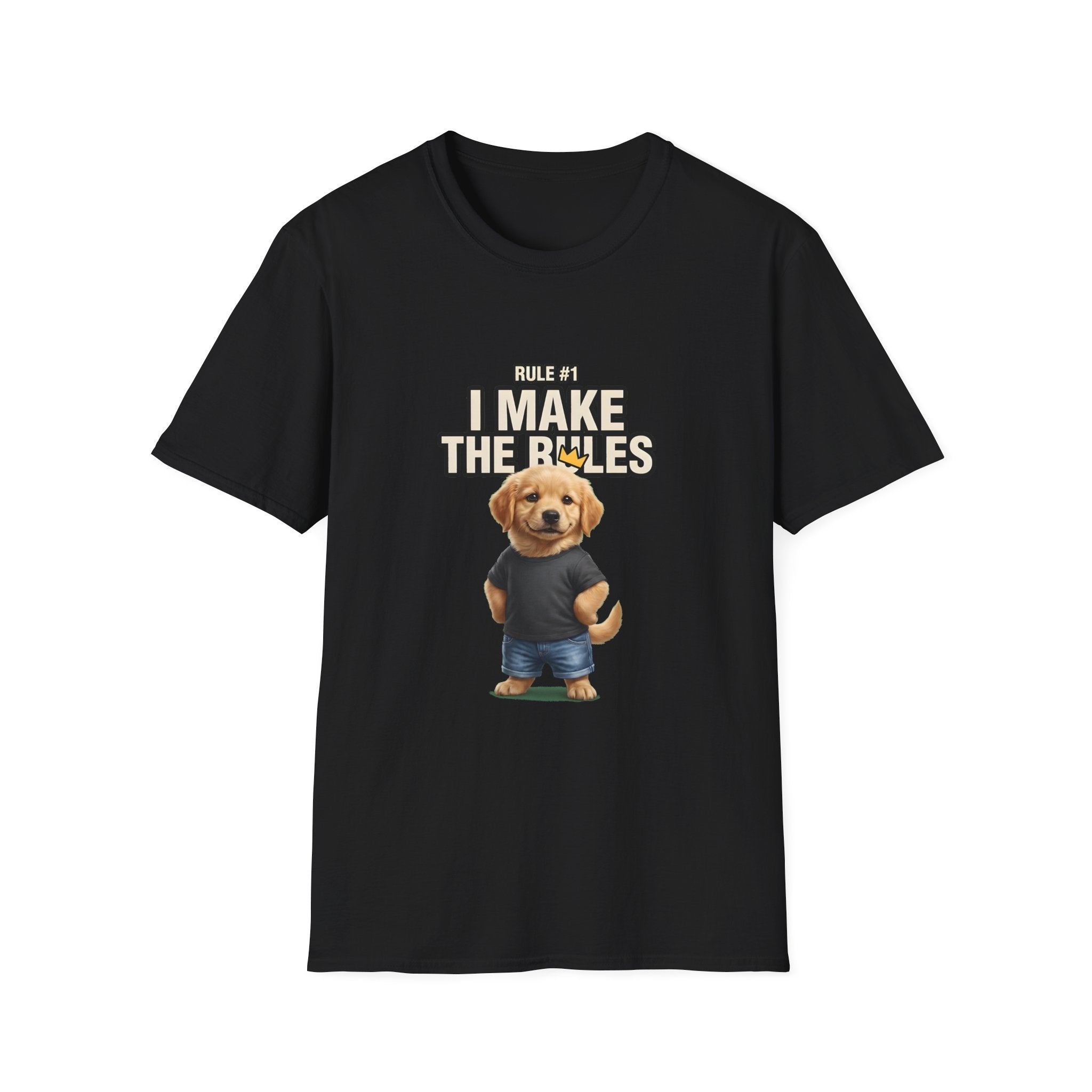 I Make the Rules Dog Graphic Tee | Golden Retriever Puppy Shirt