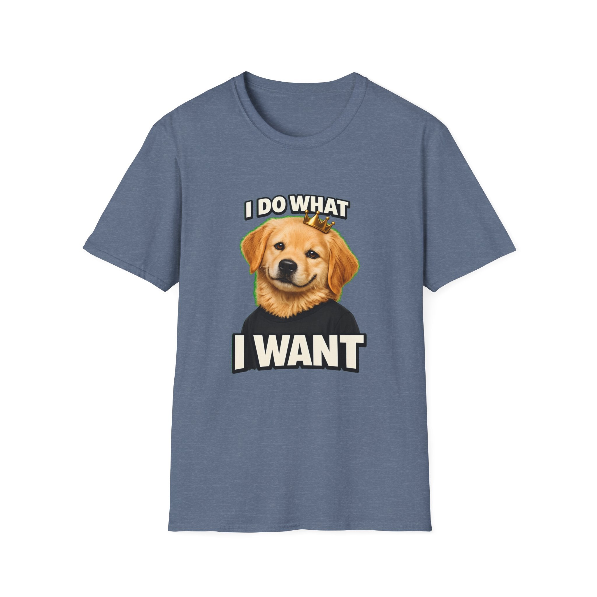 Golden Retriever Portrait I DO WHAT I WANT T-Shirt | Dog Graphic Tee