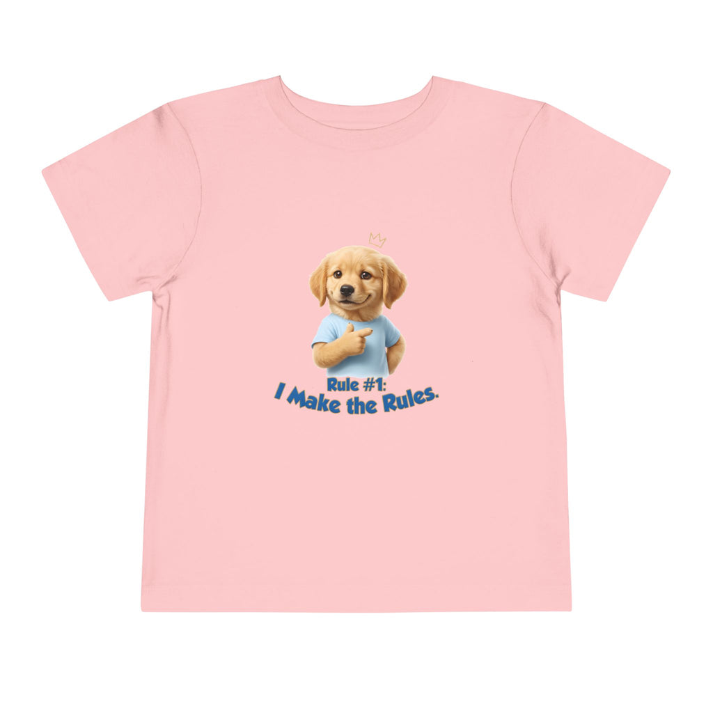 Rule #1: I Make the Rules – Cute Dog T-Shirt | Funny Puppy Boss Graphic Tee (Unisex)