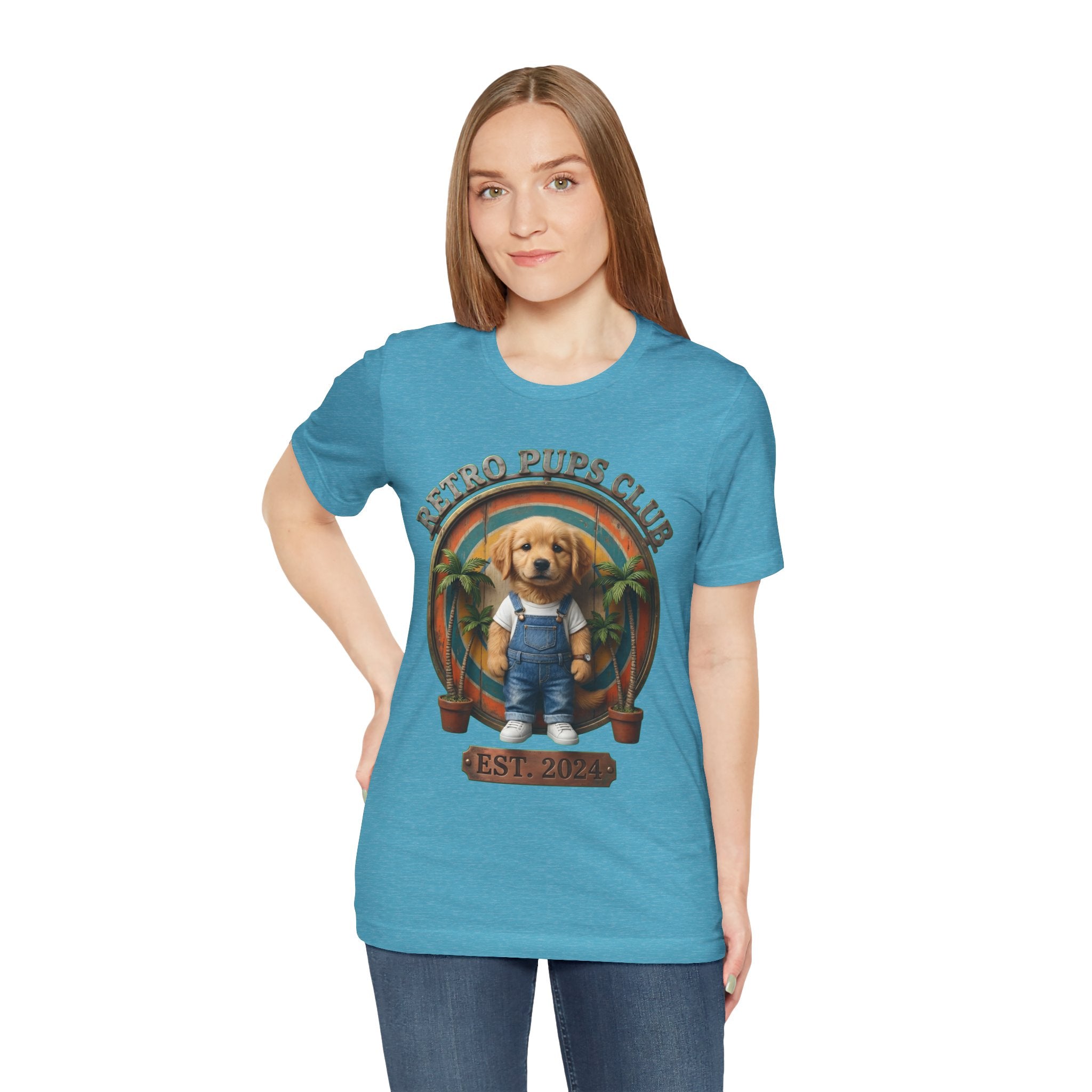 Retro Pups Club Tee – Vintage Puppy Graphic T-Shirt (Est. 2024)