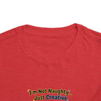 I'm Not Naughty Just Creative Puppy Tee | Cute Labrador Puppy Toddler Shirt